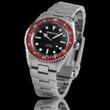 Borealis Bull Shark V2 Black Dial Mercedes Hands no Date Red Ceramic Bezel BBSV2AD