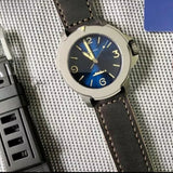 Maranez Bangla 47 titanium automatic watch Blue Sunray dial