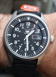 Seiko 5 Automatic Black Dial Men's Watch SNZG15J1 Made in Japan