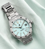 RZE ENDEAVOUR (date) AZURE BLUE TITANIUM WATCH