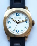 Maranez Layan brass White ceramic watch