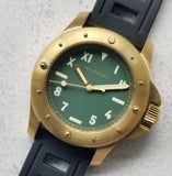 Maranez Rawai 45 Brass Watch Cali dial green