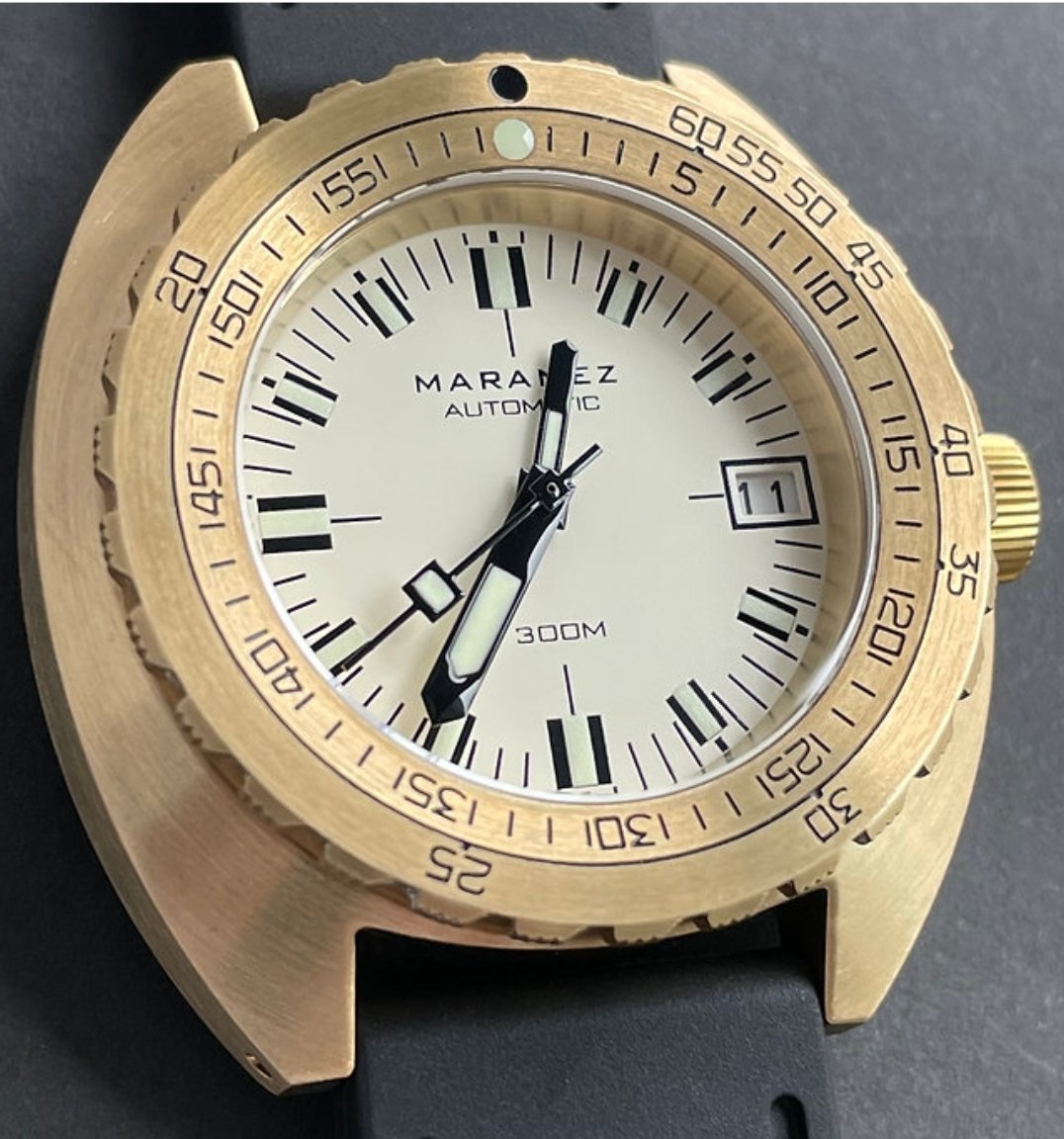 ❬希少・新品同様❭マイクロブランドMaranez Layan brass 真鍮製 Maranez Samui Vintage Brass Watch Cream – WShop360