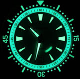 DIFICIANO  Marlin 300M Automatic Watch Silver Sunray/blue