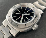 Benarus Moray Watch 38 steel black dart dial C3 lume date