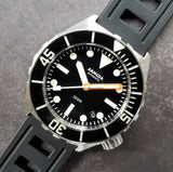 Armida A1 42mm steel black dial white/orange hands sapphire bezel
