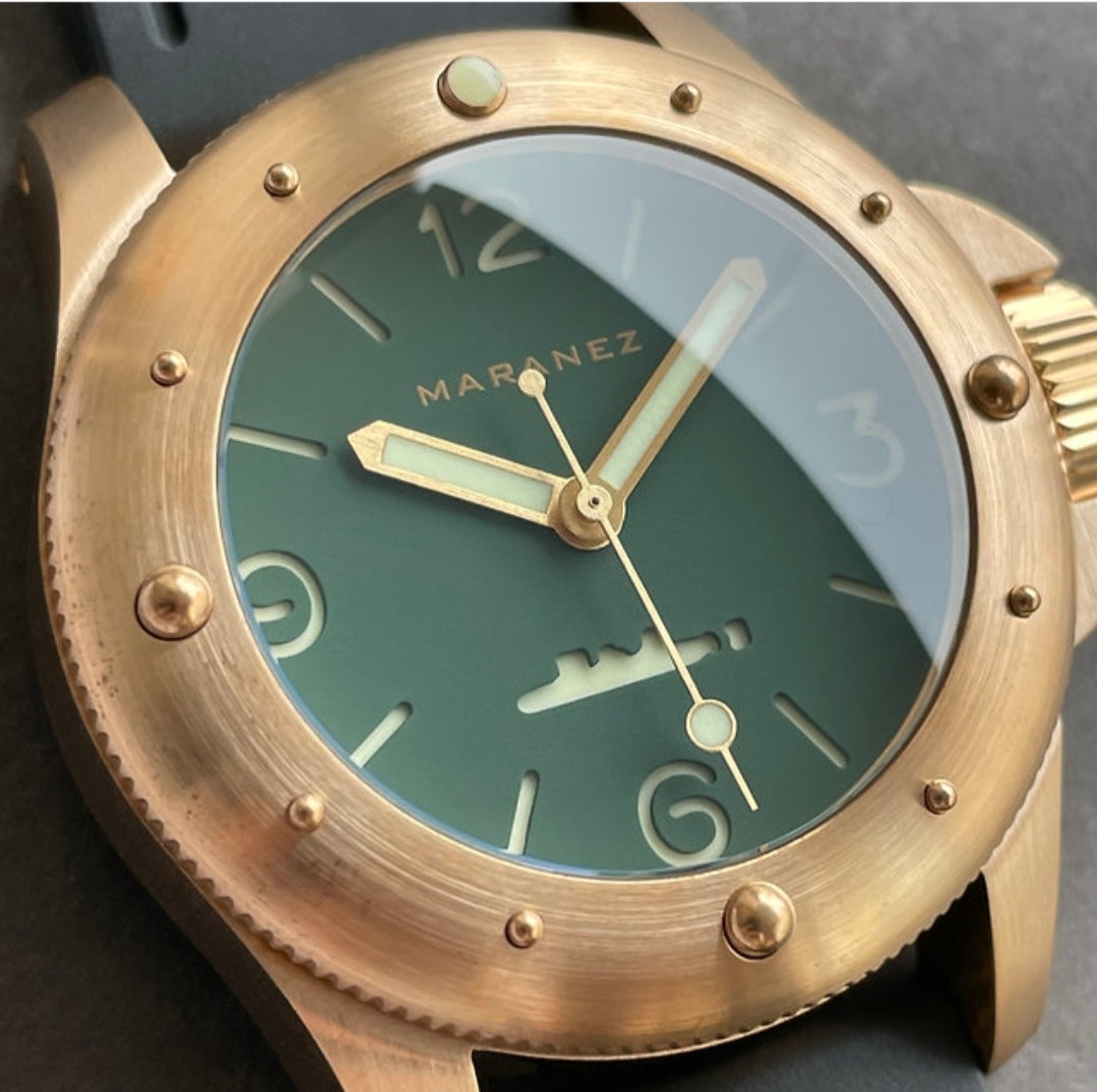 Green bronze watch hot sale