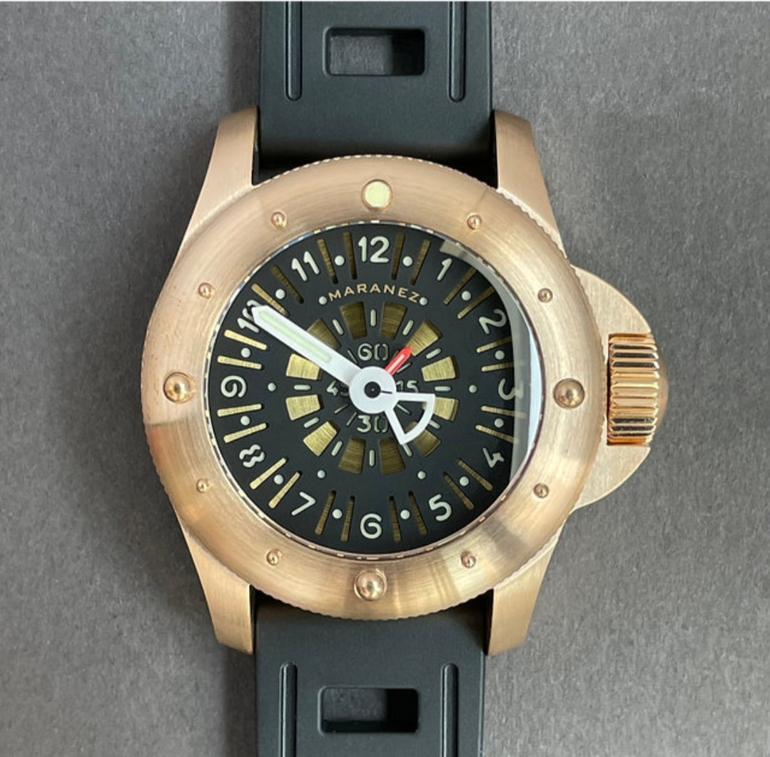 Maranez 42mm Rawai Bronze gauge Gold Face Watch – WShop360