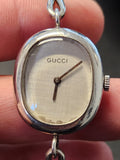 Vintage Gucci Sterling Silver Manual Wind Ladies Watch