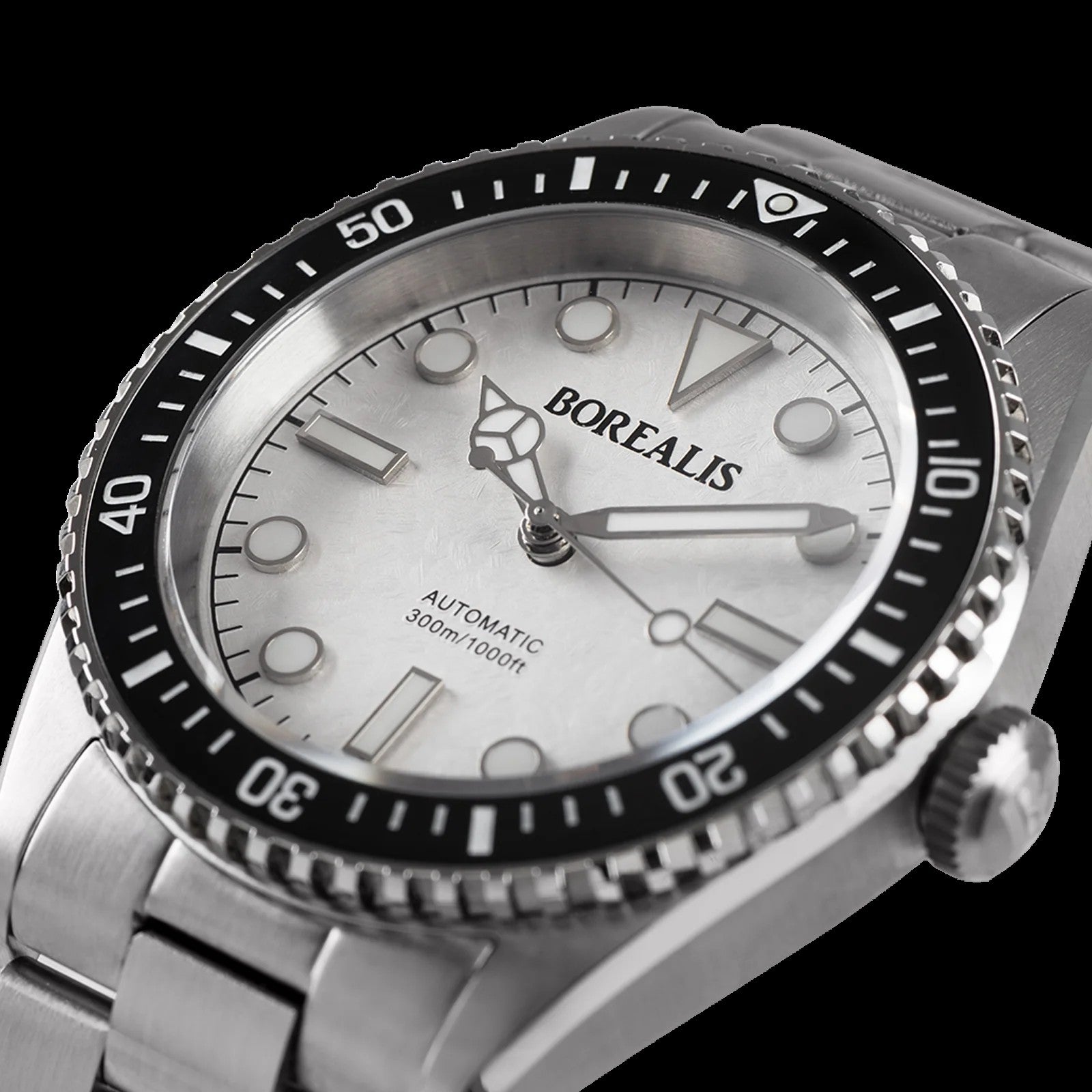 Borealis ダイバーズウォッチ Bull Shark V2 ユーズド美品 Borealis Bull Shark V2 White Dial Mercedes Hands no Date