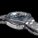 Borealis Bull Shark V2 Black Snow Pattern Dial Mercedes Hands no Date BBSV2A