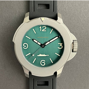 Maranez Bangla 47 titanium automatic watch Green numbers