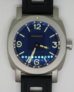 Maranez Karon steel automatic watch blue numbers