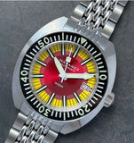 Maranez Samui Steel Automatic Watch Red Yellow