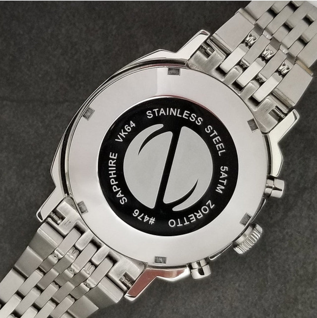 Zoretto Jarama Chronograph Watch Black Date – WShop360