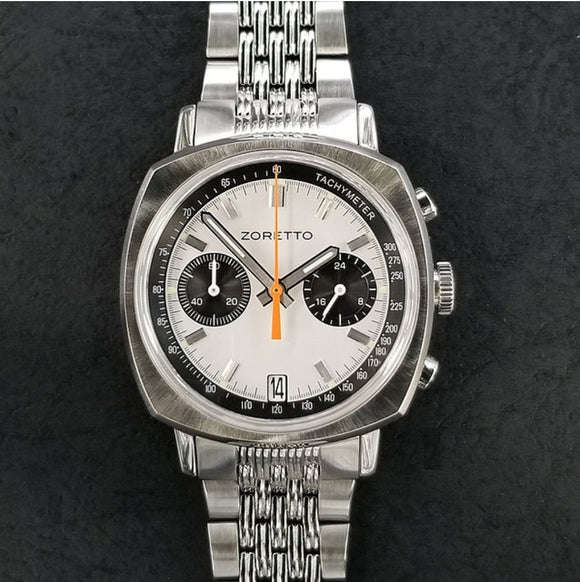 Zoretto Jarama Chronograph Watch Silver Date