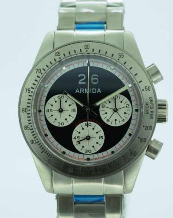 Armida A10 steel bezel Chronograph watch