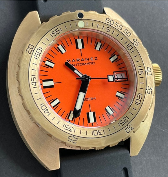 Maranez Samui Vintage Brass Watch Orange