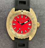 Maranez Samui Vintage Brass Watch Red