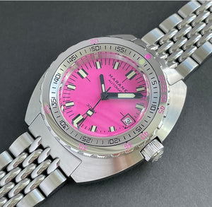Maranez Samui Vintage Steel Automatic Watch Pink