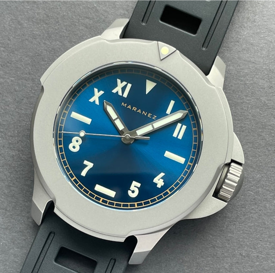 新品未使用　MARANEZ BANGLA 44 Maranez Bangla 44mm brass blue California – WShop360