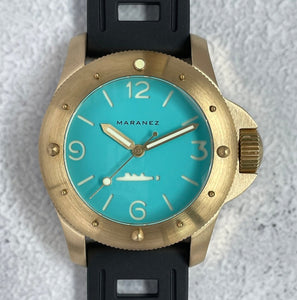 Maranez Rawai 45 Brass Watch Turquoise