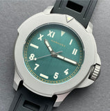 Maranez Bangla 47 titanium automatic watch Brushed Cali Teal