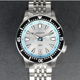 DIFICIANO  Marlin 300M Automatic Watch Silver Sunray/blue