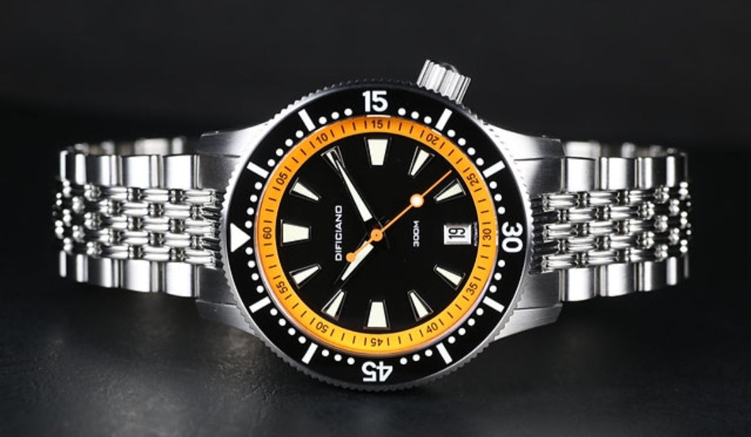DIFICIANO Marlin 300M Automatic Watch Black/orange – WShop360