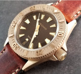 DIFICIANO Barracuda Brushed Brown Bronze 300m Dive Watch 36mm