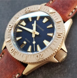 DIFICIANO Barracuda Brushed Blue Bronze 300m Dive Watch 36mm
