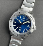 Benarus Moray Watch 40 steel blue dial numbers