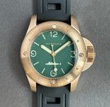 Maranez 42mm Rawai Bronze Green Face Watch