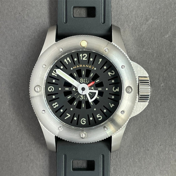 Maranez 42mm Rawai Stainless Steel gauge black Face Watch